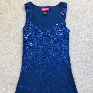 Ladies  ⭐️ 3 for $15 ⭐️ sequin tank in royal blue